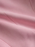 Lapel Multi-button Faux Suede And Fur Blazer